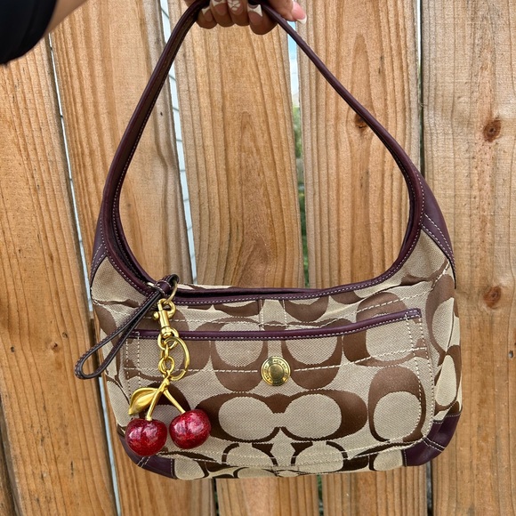 COACH Ergo Y2K Vintage Hobo Shoulder Bag Signature Canvas Purple - Picture 5 of 7